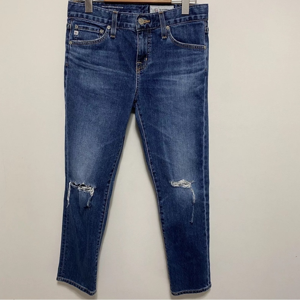 AG Adriano Goldschmied Jeans Womens 25R 28x26 Ex Boyfriend Slouchy Slim Ripped